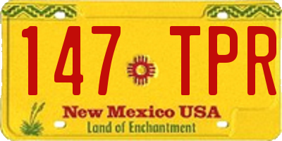 NM license plate 147TPR