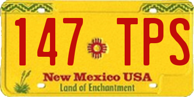 NM license plate 147TPS