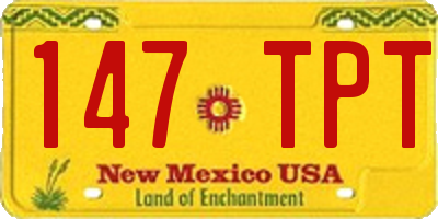 NM license plate 147TPT