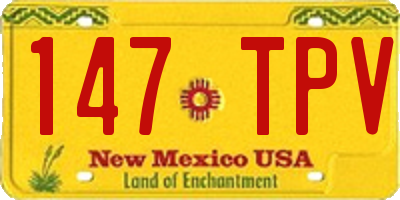 NM license plate 147TPV