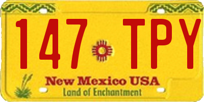 NM license plate 147TPY