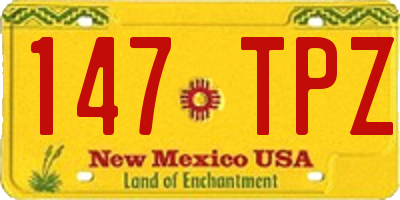 NM license plate 147TPZ