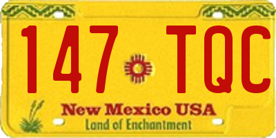 NM license plate 147TQC