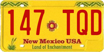 NM license plate 147TQD