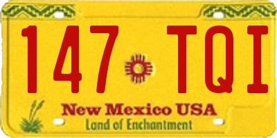 NM license plate 147TQI