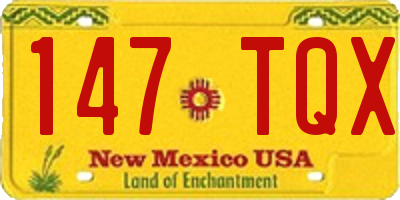 NM license plate 147TQX