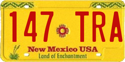 NM license plate 147TRA