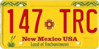NM license plate 147TRC