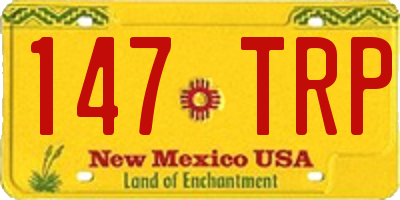 NM license plate 147TRP