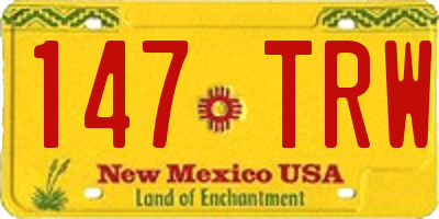 NM license plate 147TRW