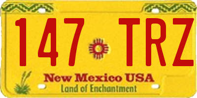 NM license plate 147TRZ