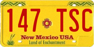 NM license plate 147TSC