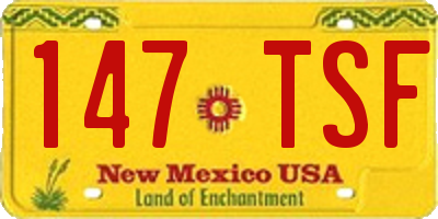 NM license plate 147TSF