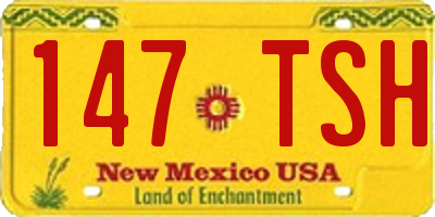 NM license plate 147TSH