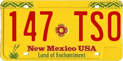 NM license plate 147TSO