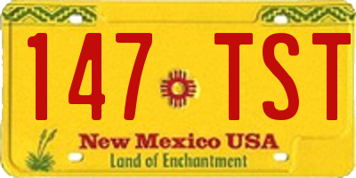 NM license plate 147TST