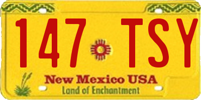 NM license plate 147TSY