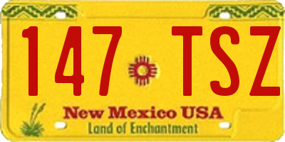 NM license plate 147TSZ
