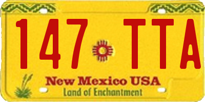 NM license plate 147TTA