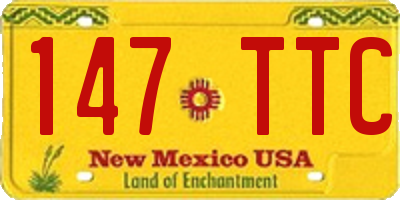 NM license plate 147TTC