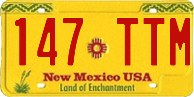 NM license plate 147TTM