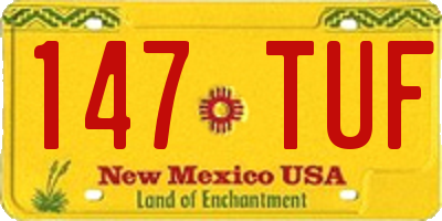 NM license plate 147TUF