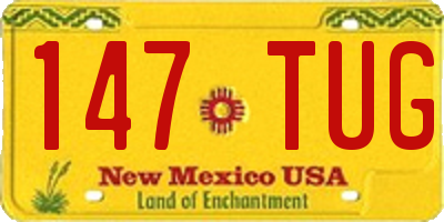 NM license plate 147TUG