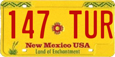 NM license plate 147TUR