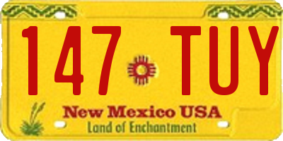 NM license plate 147TUY