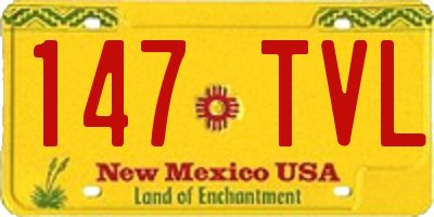 NM license plate 147TVL