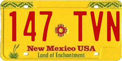 NM license plate 147TVN