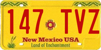 NM license plate 147TVZ