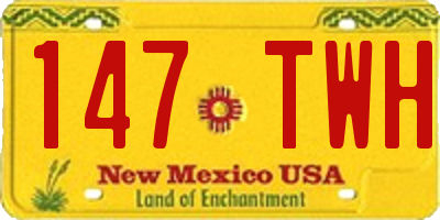 NM license plate 147TWH