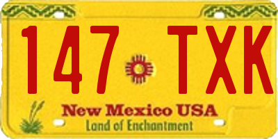 NM license plate 147TXK