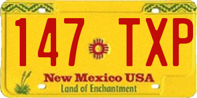 NM license plate 147TXP