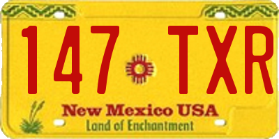 NM license plate 147TXR
