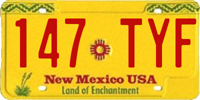NM license plate 147TYF