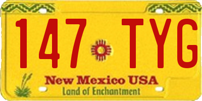 NM license plate 147TYG