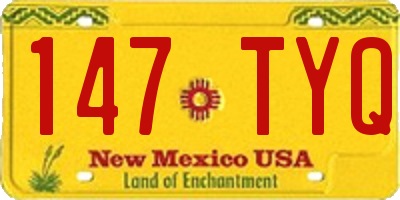 NM license plate 147TYQ