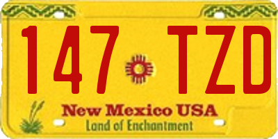 NM license plate 147TZD
