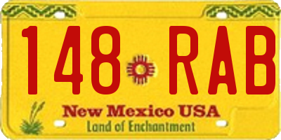 NM license plate 148RAB
