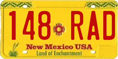 NM license plate 148RAD