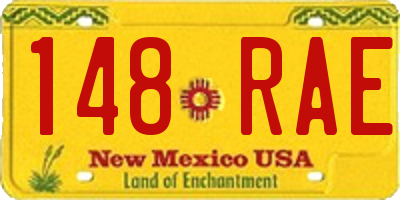 NM license plate 148RAE