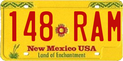 NM license plate 148RAM