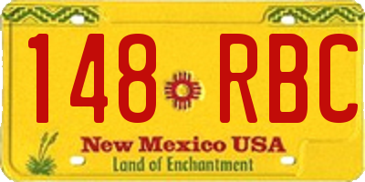 NM license plate 148RBC