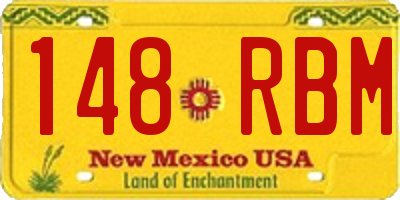 NM license plate 148RBM
