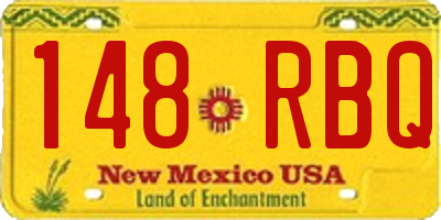 NM license plate 148RBQ