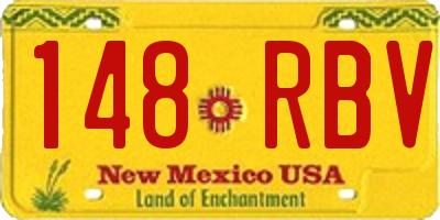 NM license plate 148RBV
