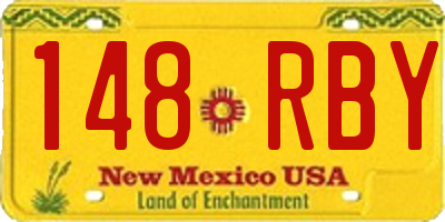 NM license plate 148RBY