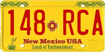 NM license plate 148RCA